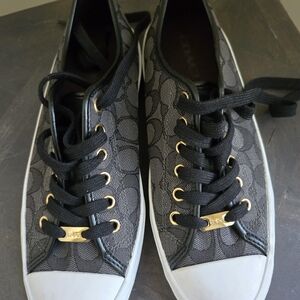 Coach Black Lace-Up Sneakers